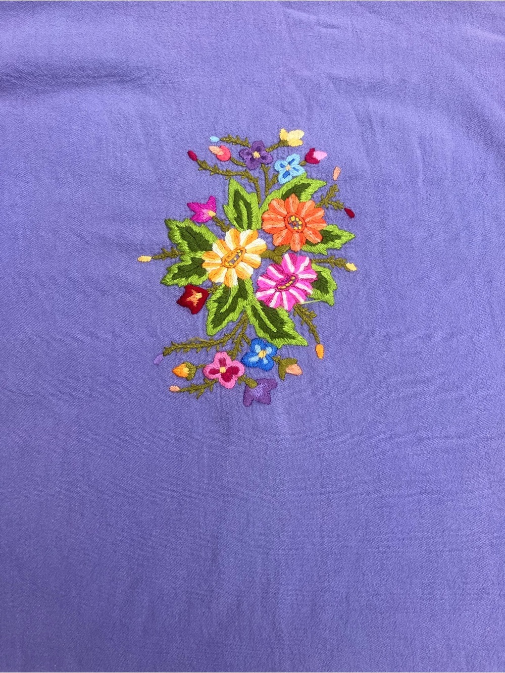 Embroidered designs handcrafted in Guatemala 100% cotton top with embroidery